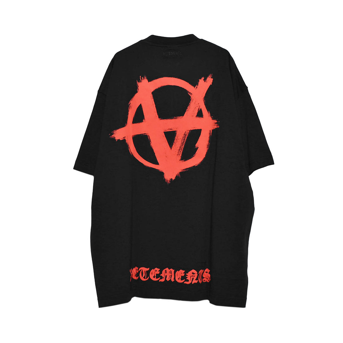 [VETEMENTS]DOUBLE ANARCHY T-SHIRT/BLACK/RED(UE64TR990)