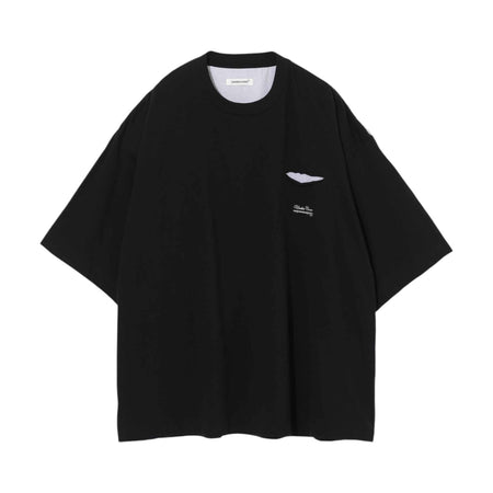 [UNDERCOVER]CoタイプライターSTヨーク切替PK TEE/BLACK(UP1F4805)