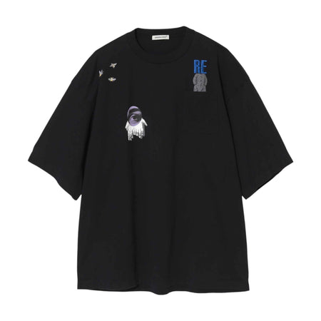 [UNDERCOVER]モチーフコラージュ PK TEE/BLACK(UP1F4810)