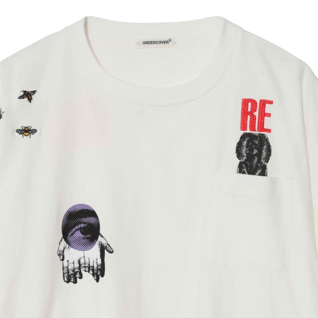 [UNDERCOVER]モチーフコラージュ PK TEE/WHITE(UP1F4810)
