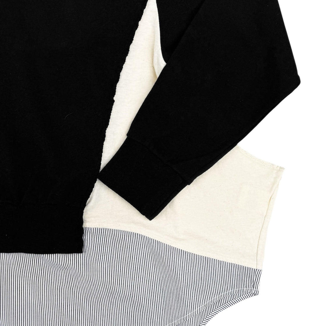 [UNDERCOVER WOMENS]裾STブロードレイヤースウェット/BLACK(UP2E1803-2)