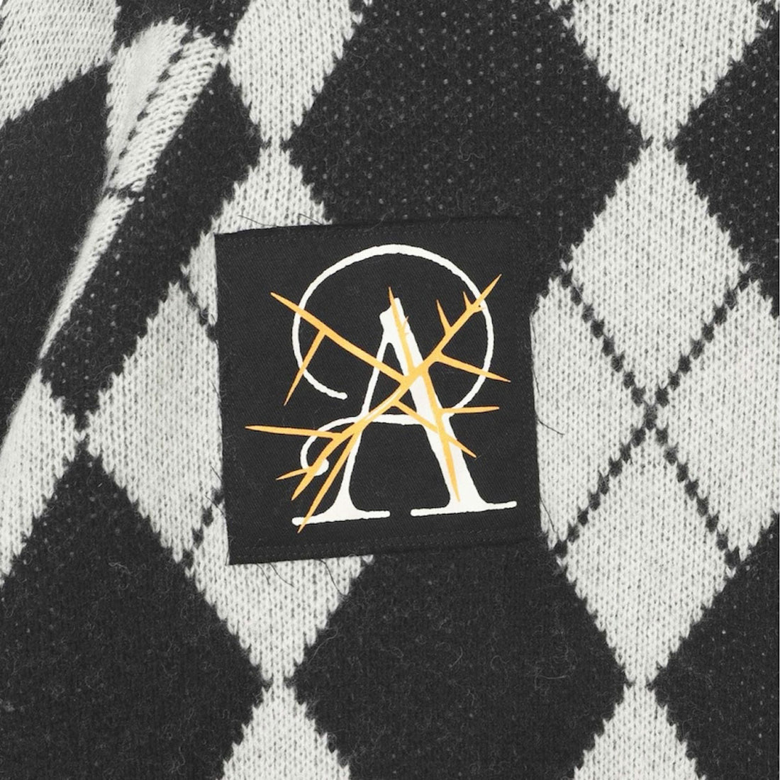 [UNDERCOVER]パッチ付きアーガイルクルーニット/BLACK(UP2E4902)