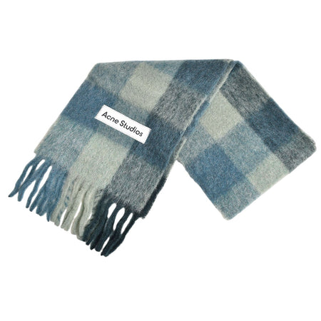 [ACNE STUDIOS]SCARF/TEAL/GRAY/GREEN(UX-SCAR000115)