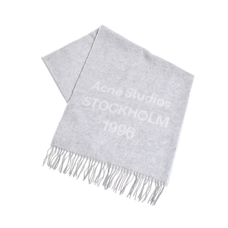 [ACNE STUDIOS]SCARF/GRAY MELANGE/WHITE(UX-SCAR000432)