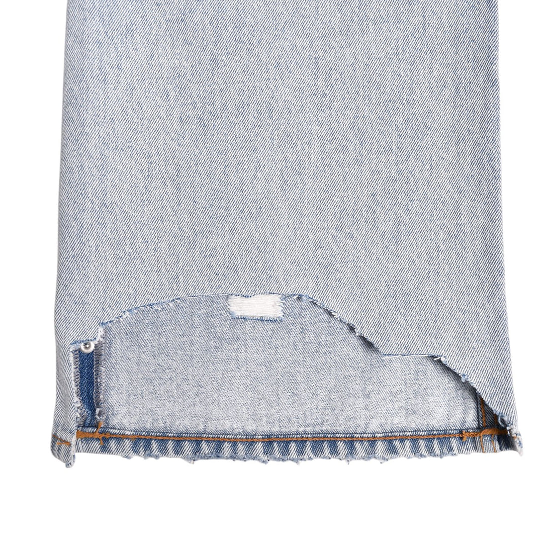 [ASKYURSELF]FLARED CHECKERED BAGGY JEANS/BLUE(V17010203-071-D03)