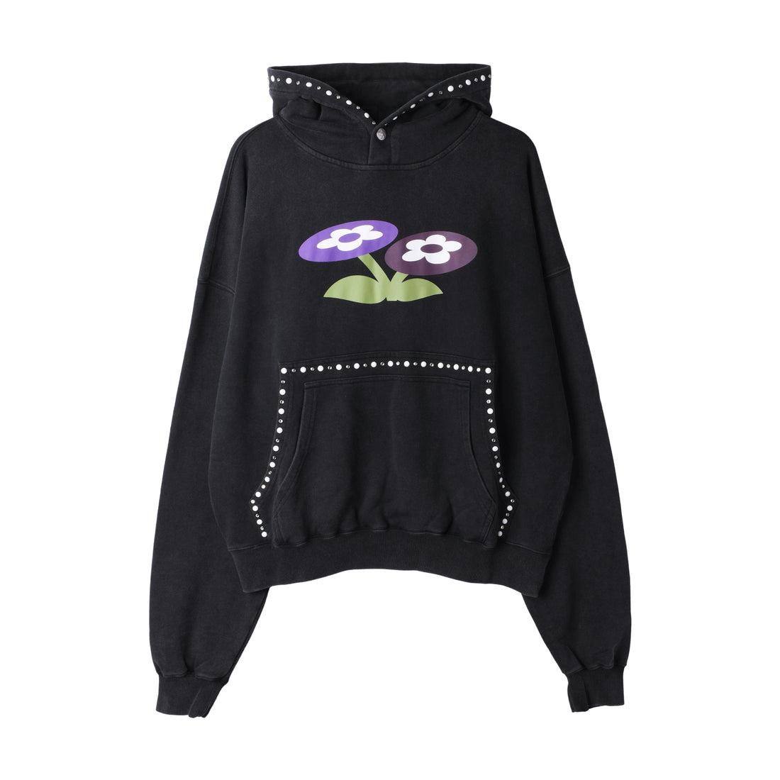 [VANDY THE PINK] TWO FLOWER BUCKLE HOODIE (VD3056-100)