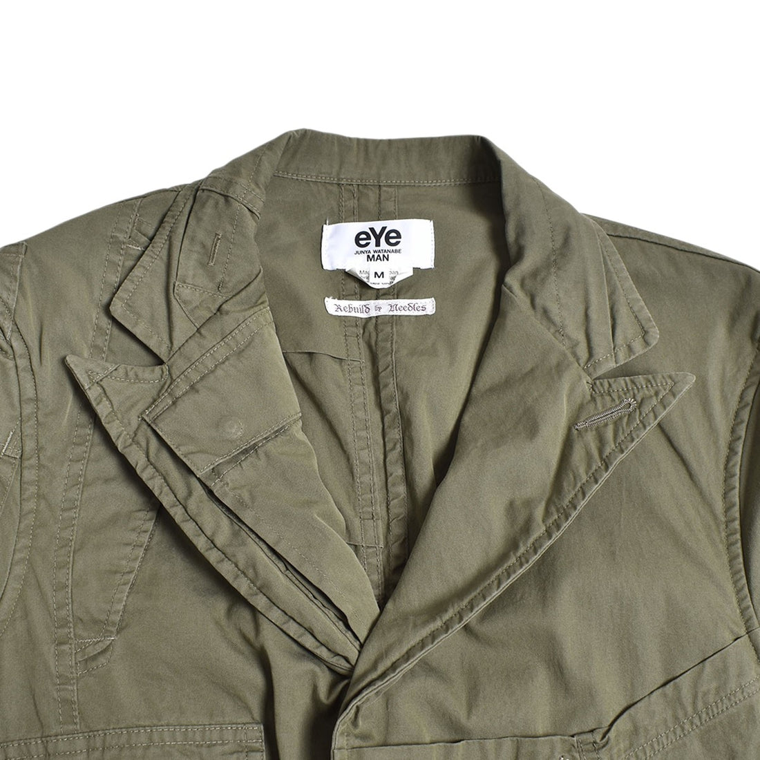 [eye JUNYA WATANABE MAN]Needles Wネーム綿ナイロンオックス JACKET/KHAKI(WP-J901-100)