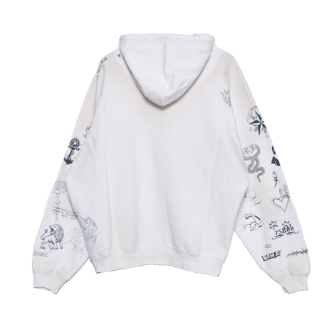 [BALENCIAGA]Classic Ink Raglan Sleeve Zip-Up Hoodie(A0016VTUVT6)