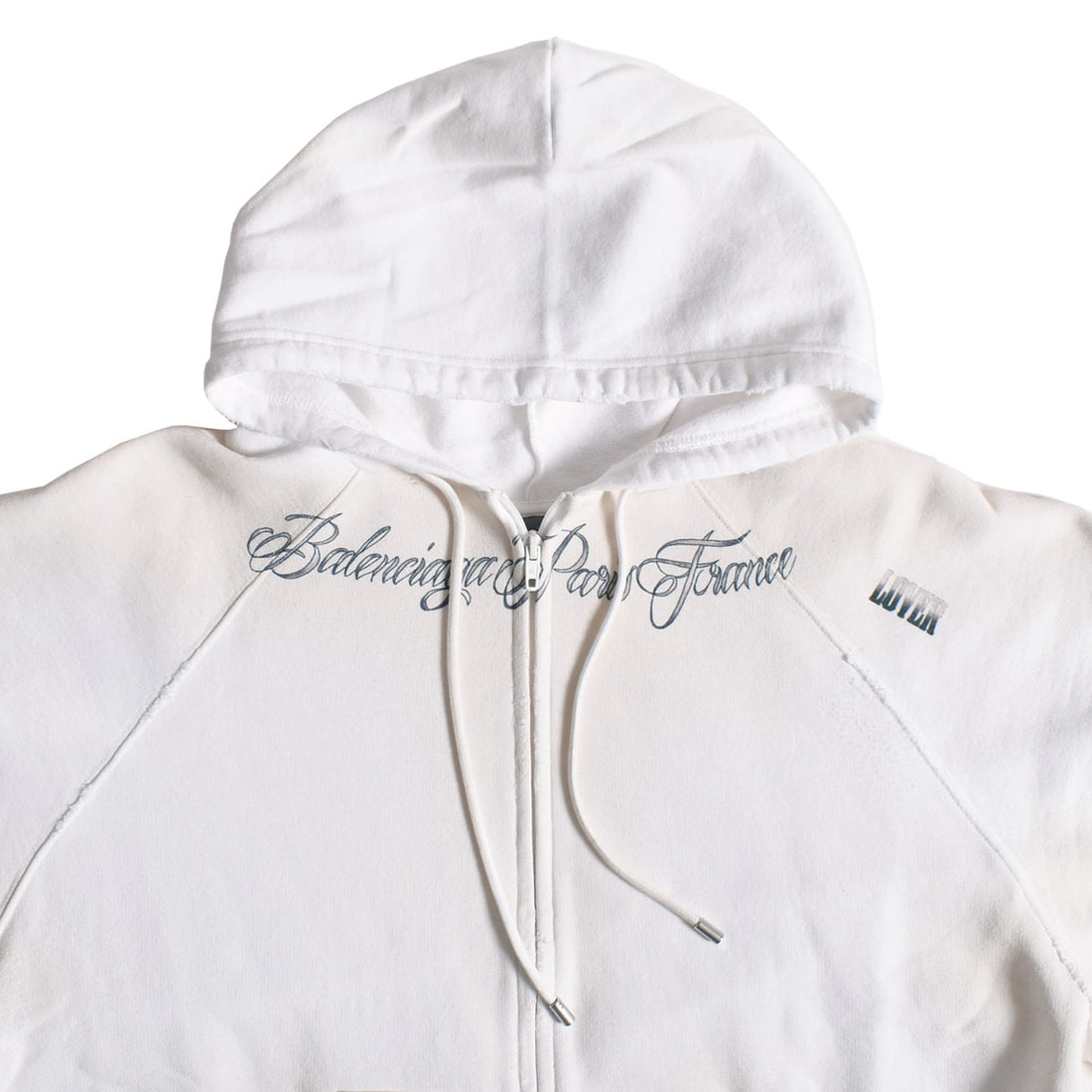 [BALENCIAGA]Classic Ink Raglan Sleeve Zip-Up Hoodie(A0016VTUVT6)