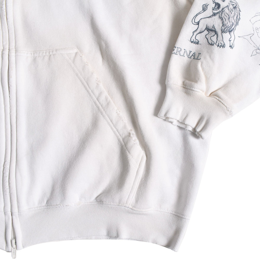 [BALENCIAGA]Classic Ink Raglan Sleeve Zip-Up Hoodie(A0016VTUVT6)