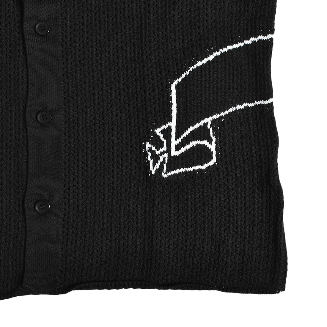 [ASKYURSELF]BANNED CROCHET KNIT SHIRT/BLACK(V17010105-001)