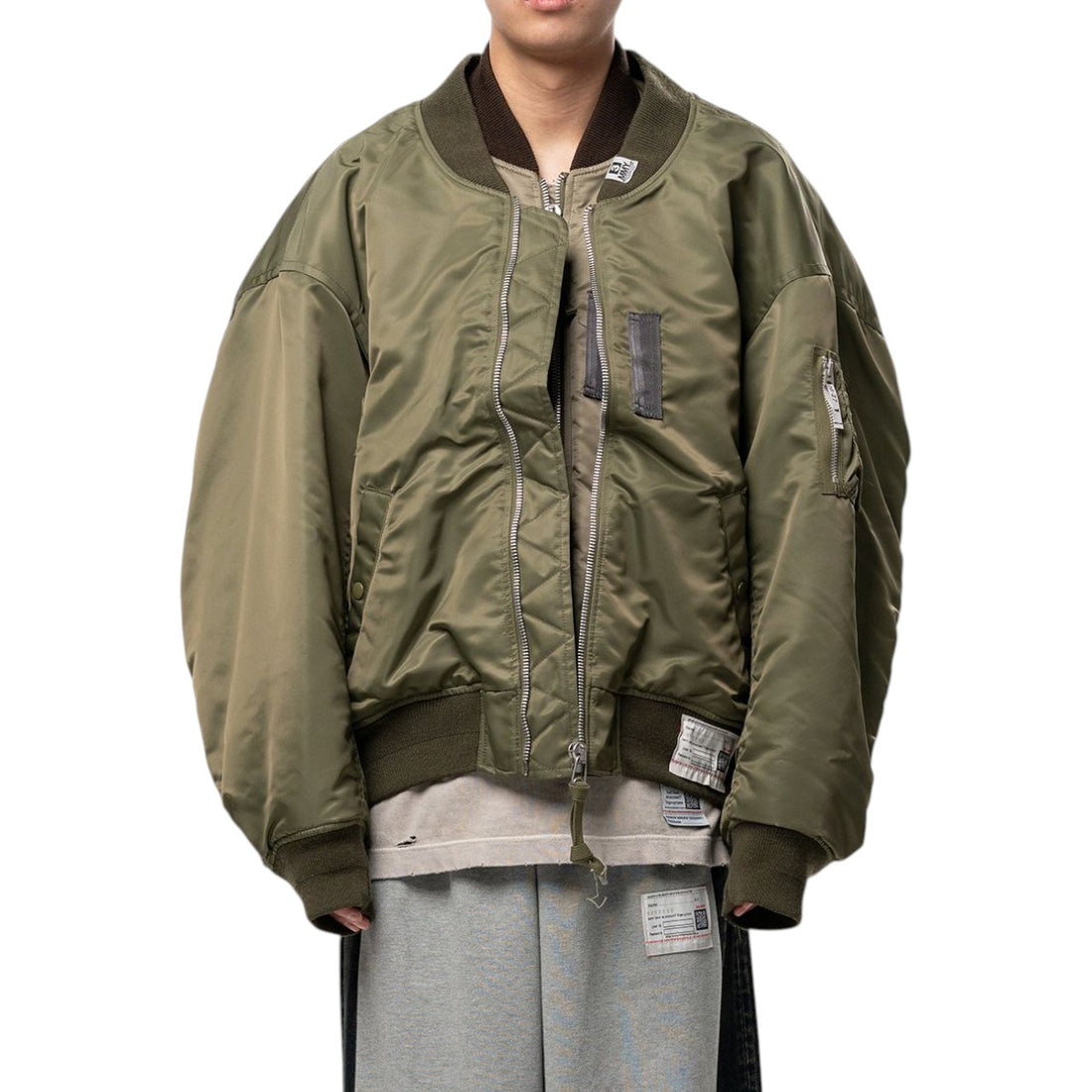 [MAISON MIHARA YASUHIRO]LAYERED BOMBER JACKET(A17BL061)