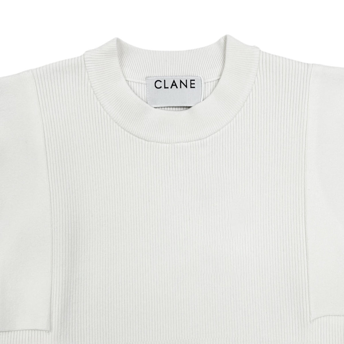[CLANE]SQUARE SLEEVE KNIT TOPS/WHITE(10106-2213)