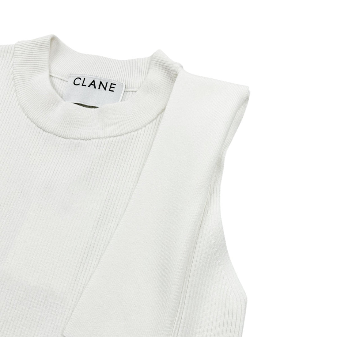 [CLANE]SQUARE SLEEVE KNIT TOPS/WHITE(10106-2213)