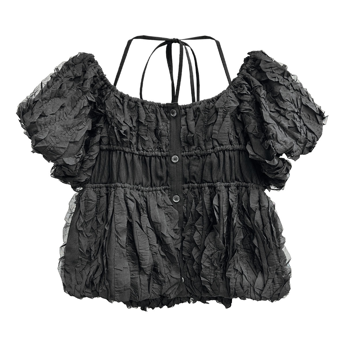 トップス CLANE W FACE TOPSTITCHED FRILL TOPS CLANE W FACE TOPSTITCHED FRILL TOPS（シャツ/ブラウス）｜CLANE