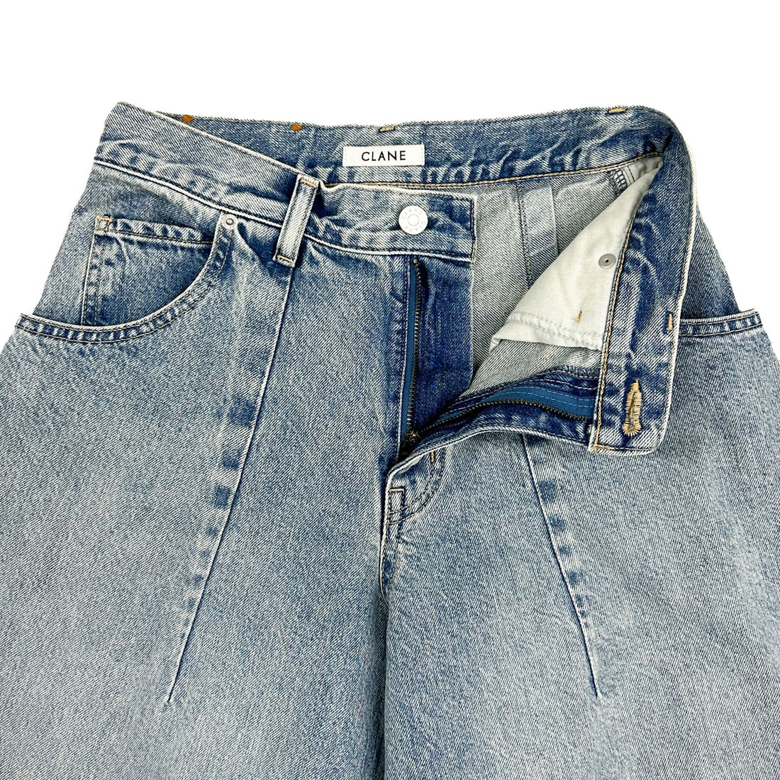 [CLANE]COCOON BULKY DENIM PANTS/BLUE(10111-7043)