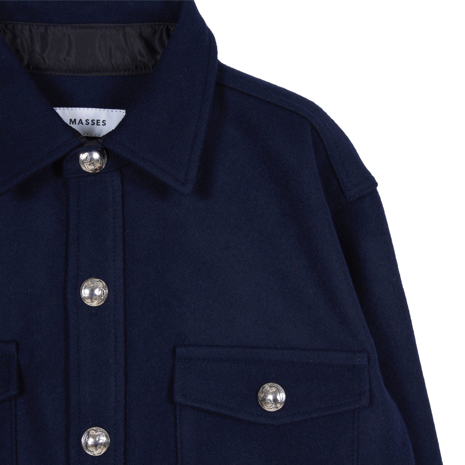 MASSES]MELTON CPO JKT/NAVY – R&Co.