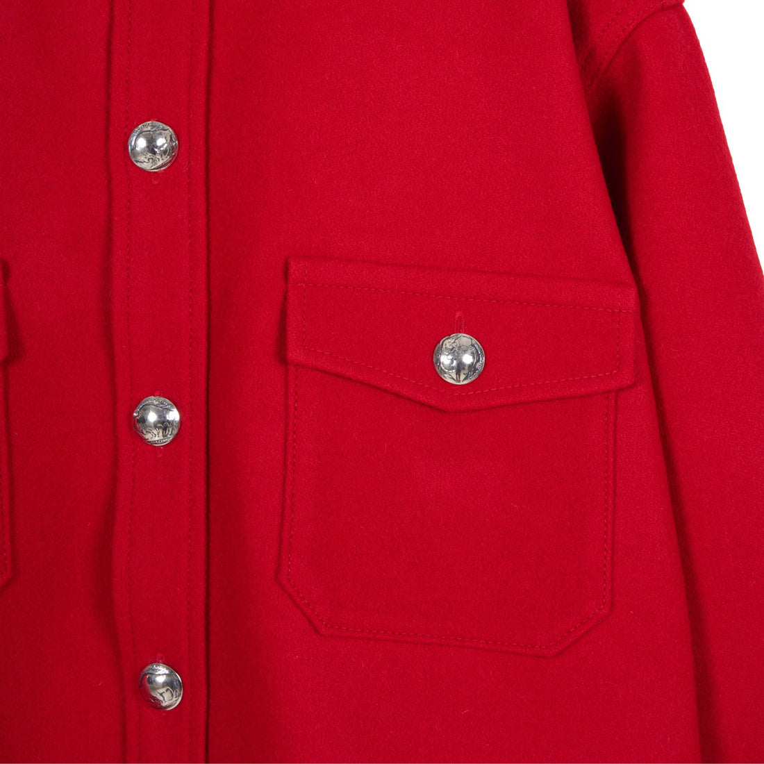 [MASSES]MELTON CPO JKT/RED