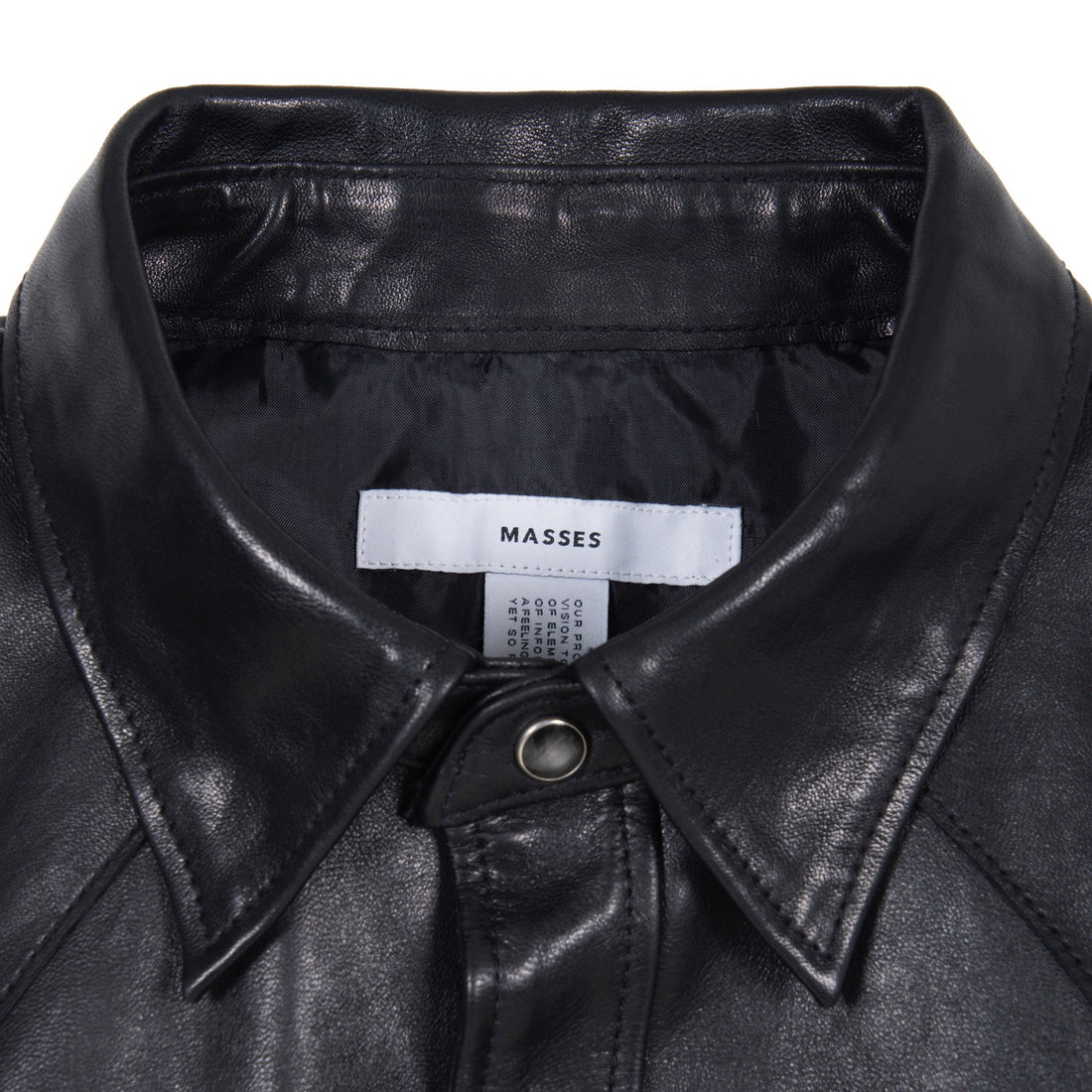 [MASSES]HORSE LEATHER SHIRT/BLACK