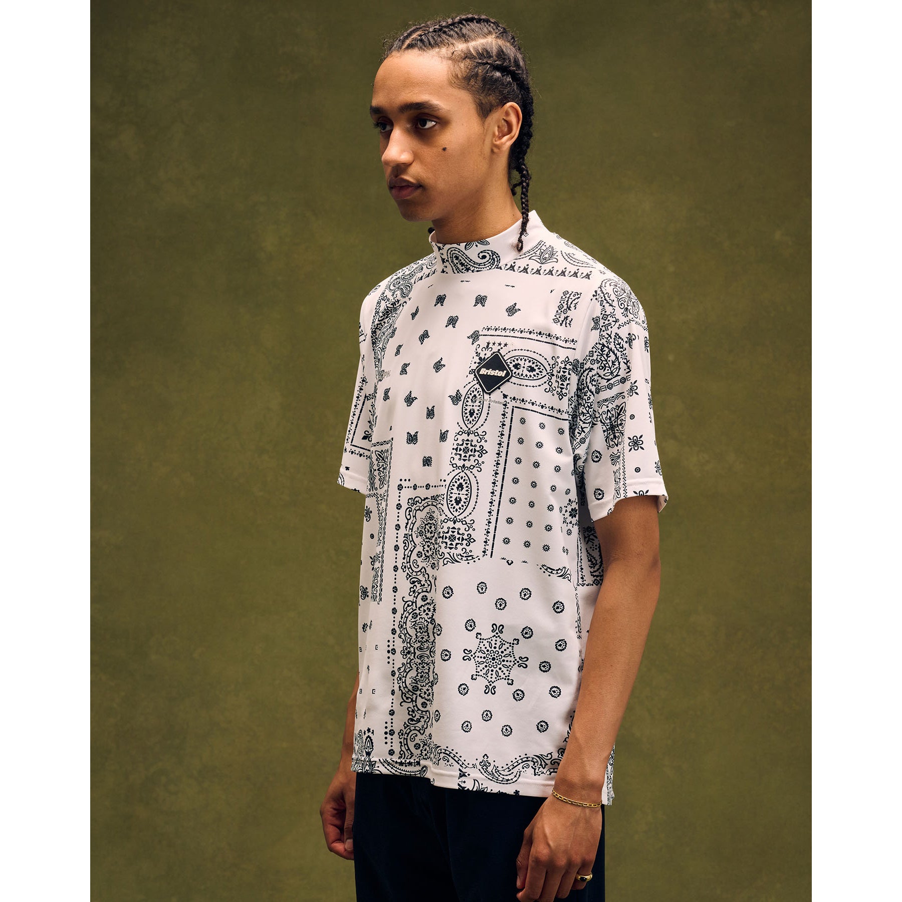 FCRB  WHOLE PATTERN S/S MOCKNECK TOP