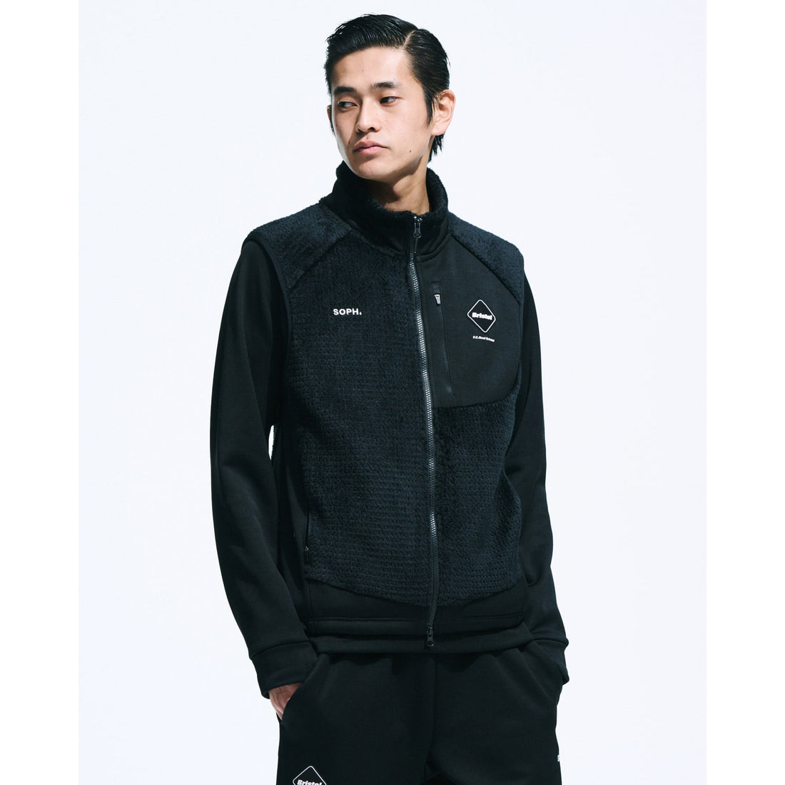 [F.C.Real Bristol]HYBRID FLEECE VEST/BLACK(FCRB-252027)