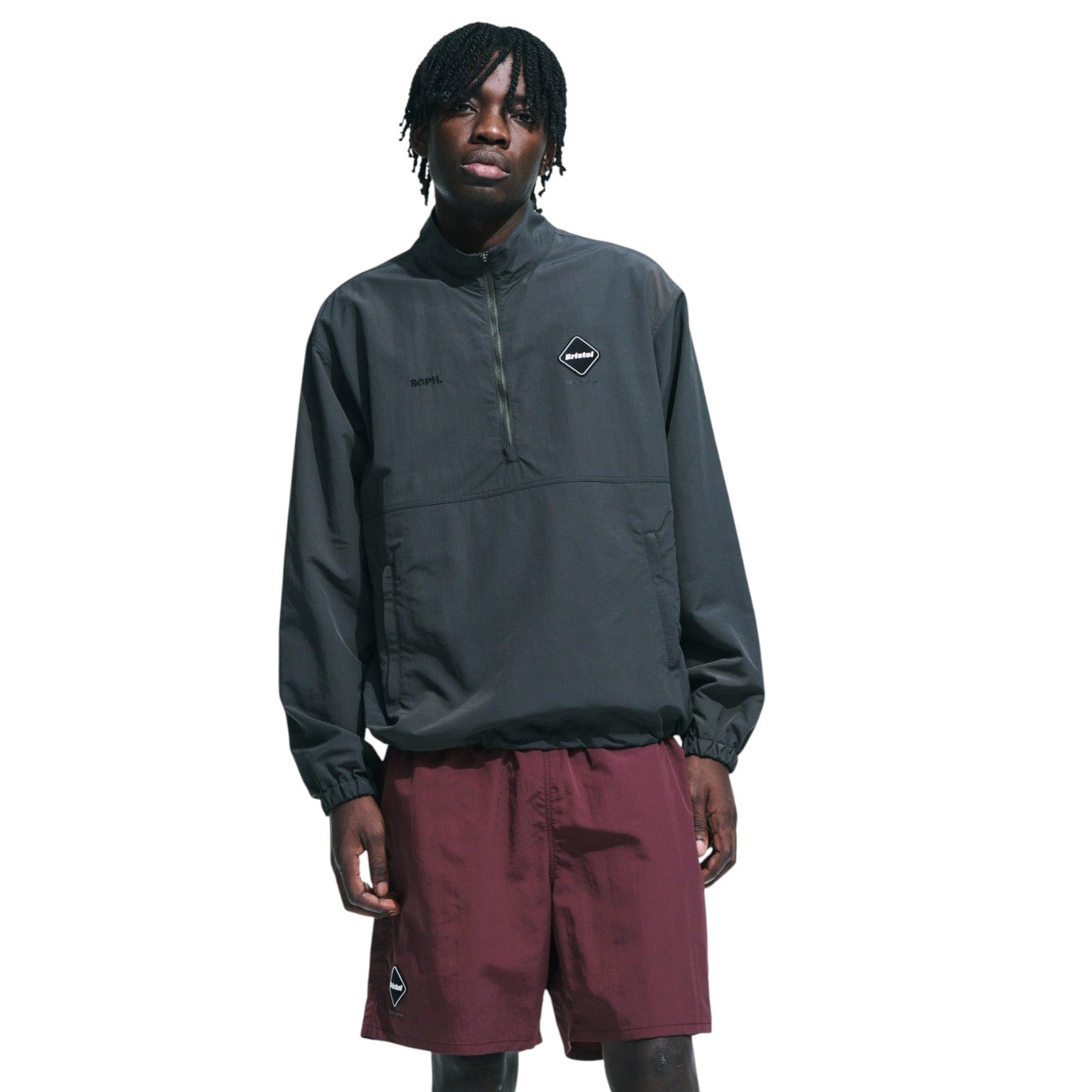 F.C.Real Bristol]NYLON QUARTER-ZIP BLOUSON/BLACK(FCRB-252051) – R&Co.