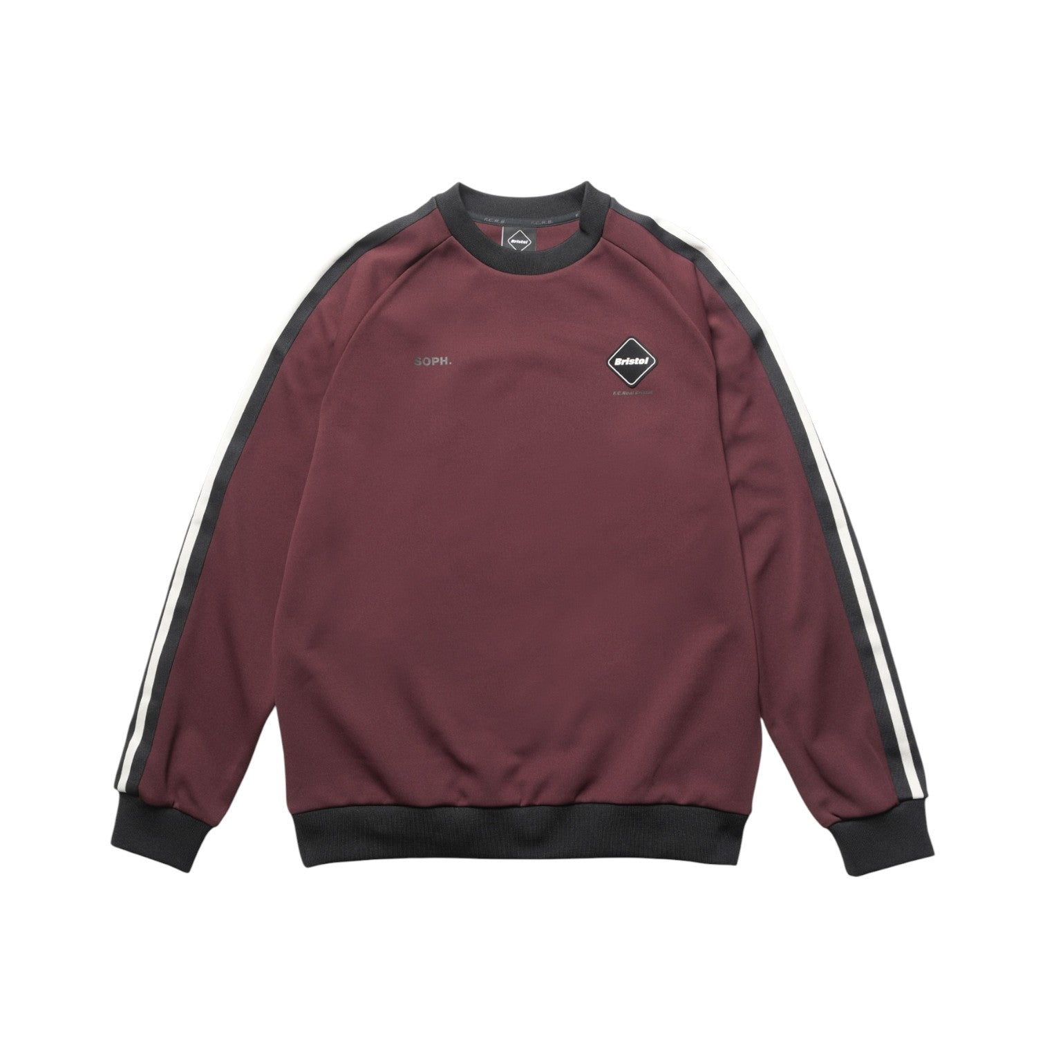 F.C.Real Bristol]TRAINING TRACK CREWNECK TOP/BURGUNDY(FCRB