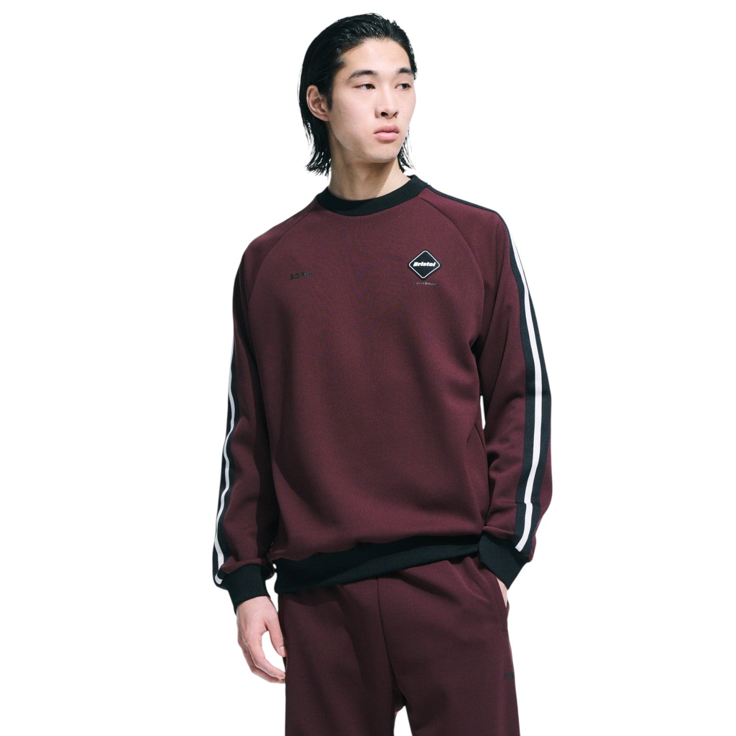 F.C.Real Bristol]TRAINING TRACK CREWNECK TOP/BURGUNDY(FCRB-252083