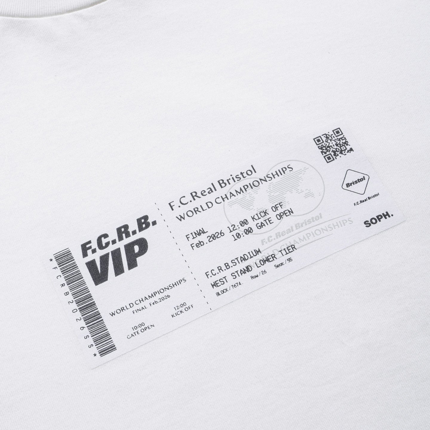 F.C.Real Bristol]TICKET TEE/WHITE(FCRB-260086) – R&Co.