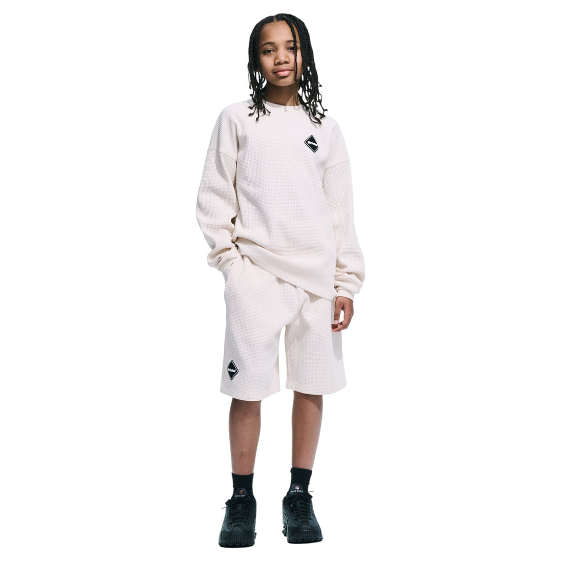 [F.C.Real Bristol]ATECH WAFFLE L/S LOUNGE TOP/OFF WHITE(FCRB-K252009)