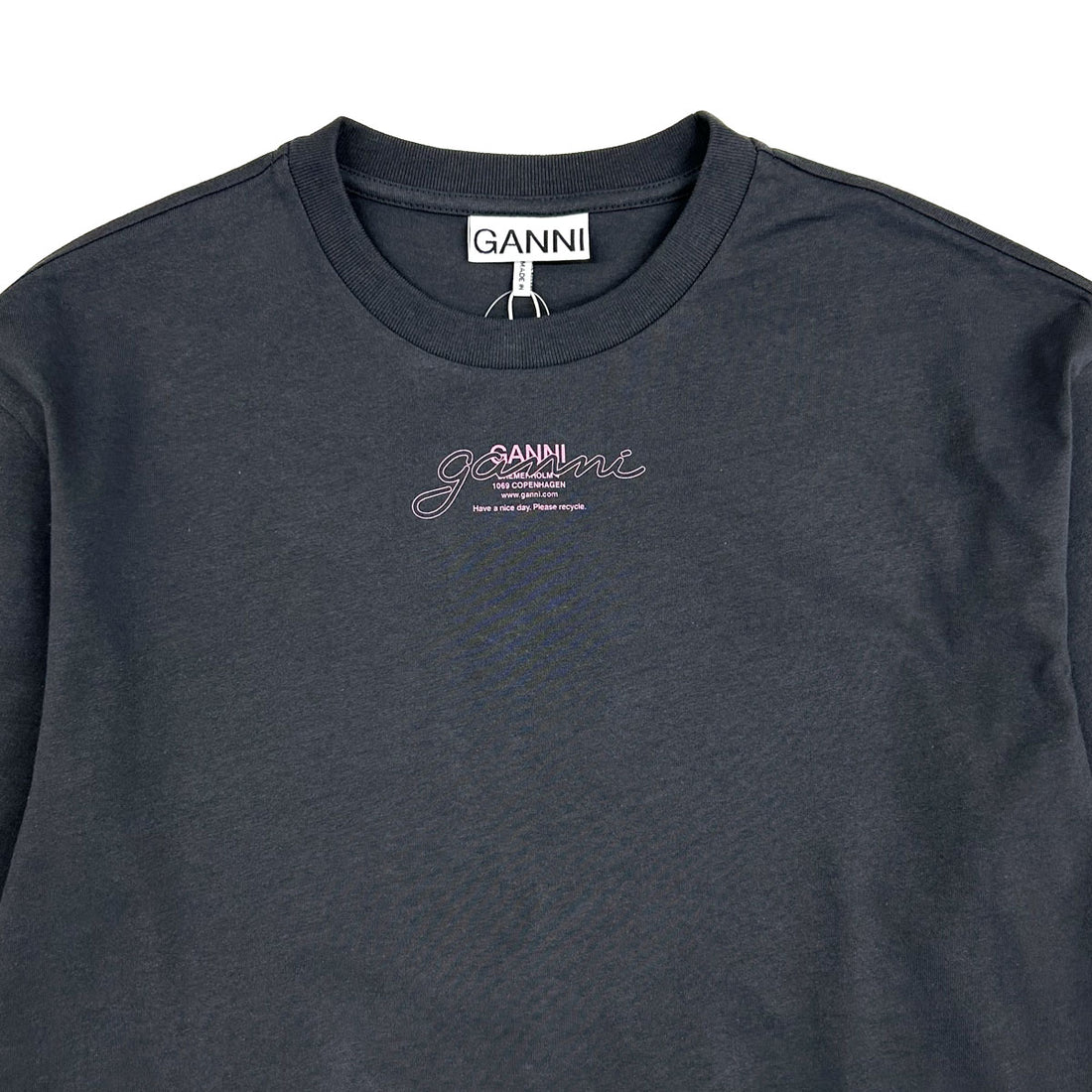 [GANNI]Future Heavy Jersey Long Sleeve T-shirt/PHANTOM(T4065)