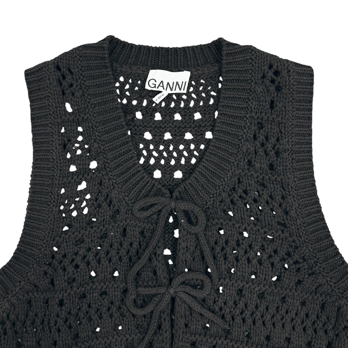 GANNI ガニー Cotton Crochet Vest コットンクロシェニットベスト  ミックス S GANNI ガニー｜Cotton Mix Striped Vest コットンミックス ストライプ