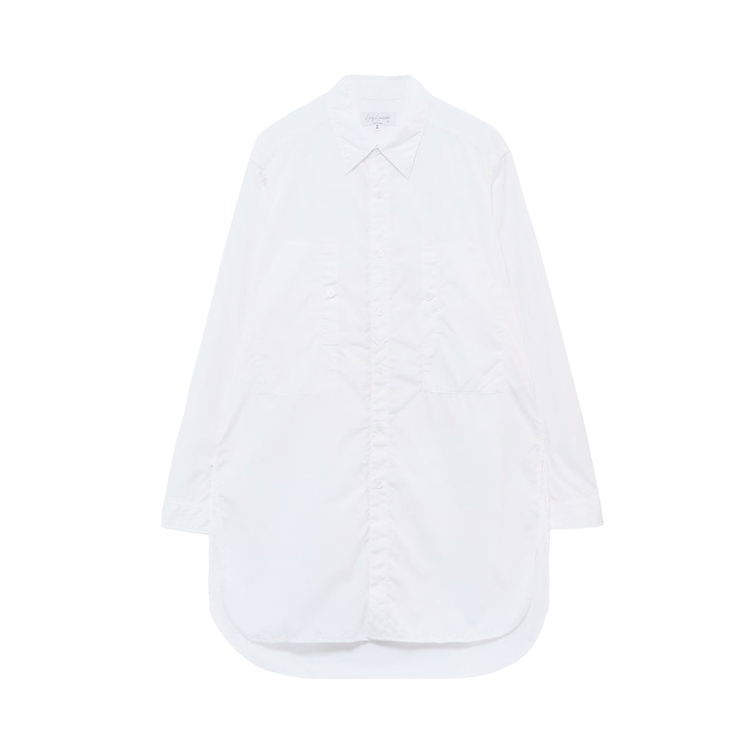 [yohji yamamoto]CHAIN STITCH BROAD ROUND HEM BLOUSE(HW-B04-001)