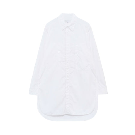[yohji yamamoto]CHAIN STITCH BROAD ROUND HEM BLOUSE(HW-B04-001)