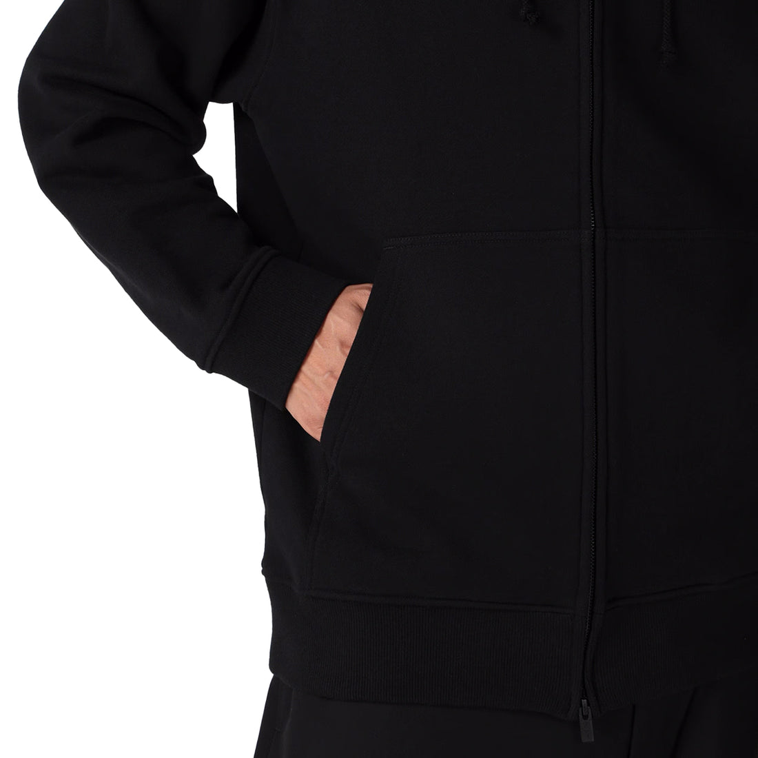 [yohji yamamoto]30/10 FRENCH TERRY EMBROIDERED ZIP HOODIE(HW-T11-081)