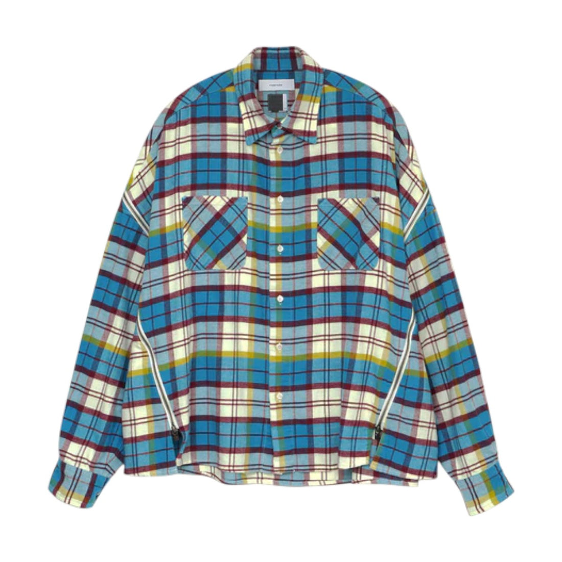 [FACETASM]CHECK ZIPPER SHIRT/BLACK(JOO-SH-U02)