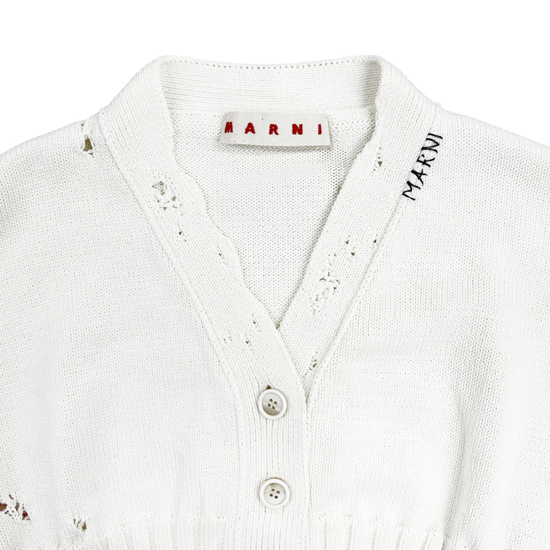 [MARNI]KNIT CARDIGAN/WHITE(CDMD0223A2-UFC652)
