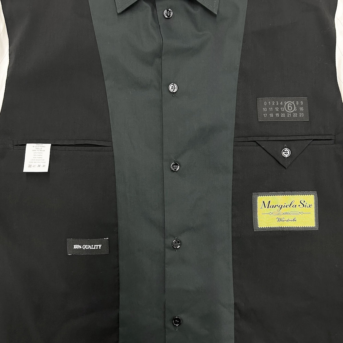 [MM6 Maison Margiela]CAMICIE A MANICHE LU/BLACK(SH0DT0038-MTN149)