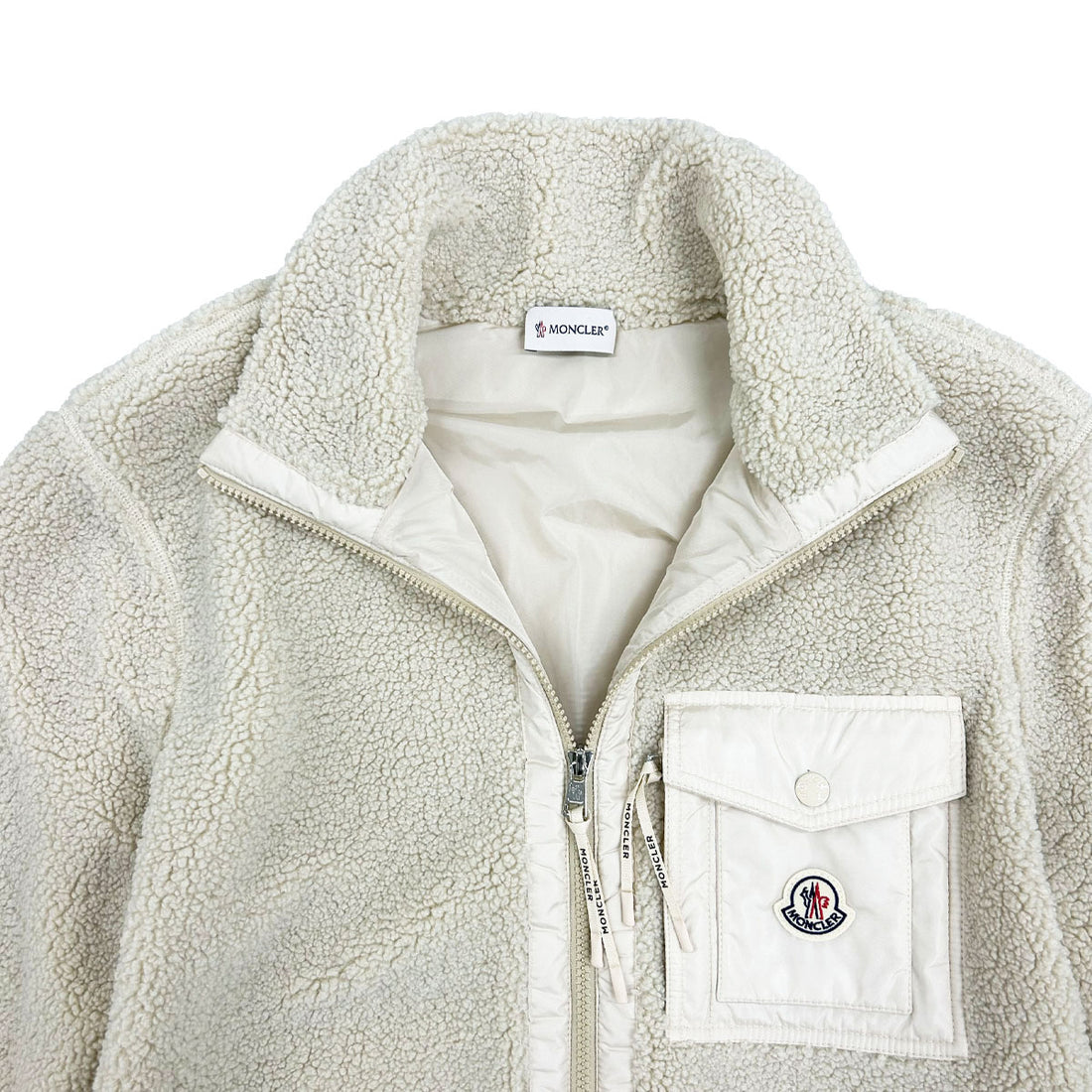 [MONCLER]FELPA APERTA COIN ZIP/WHITE(8G000-43-89B59)