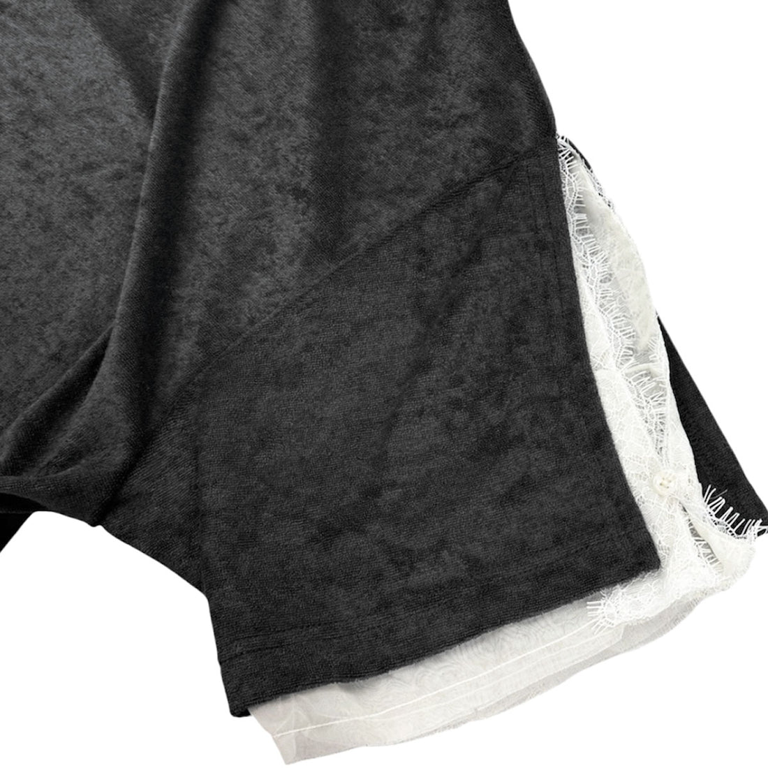 [MAISON SPECIAL]2WAYレーストリムパイルTシャツ/C.GRAY(21261415315)