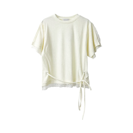 [MAISON SPECIAL]2WAYレーストリムパイルTシャツ/WHITE(21261415315)