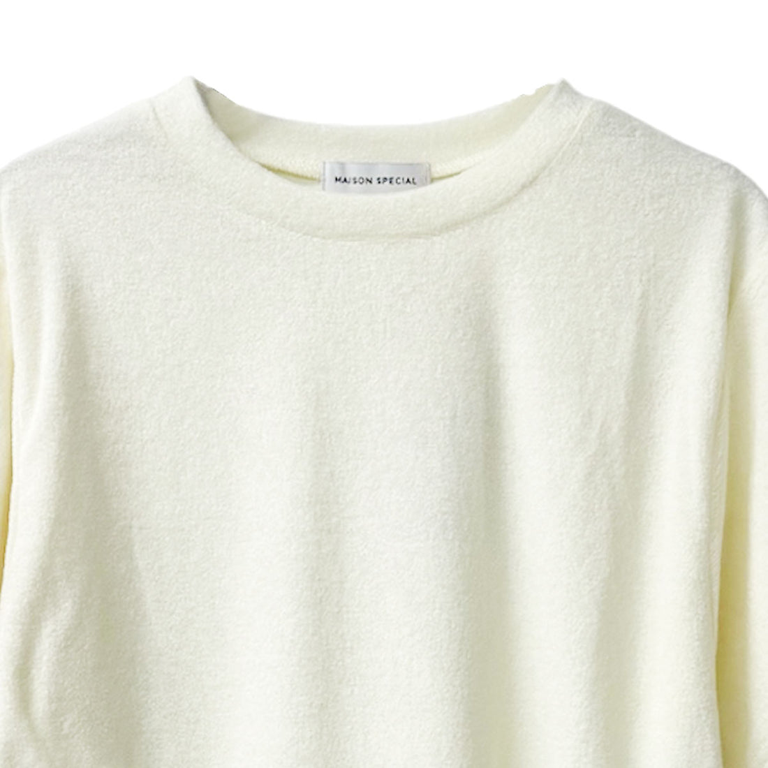 [MAISON SPECIAL]2WAYレーストリムパイルTシャツ/WHITE(21261415315)