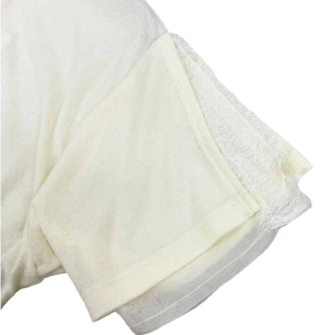 [MAISON SPECIAL]2WAYレーストリムパイルTシャツ/WHITE(21261415315)