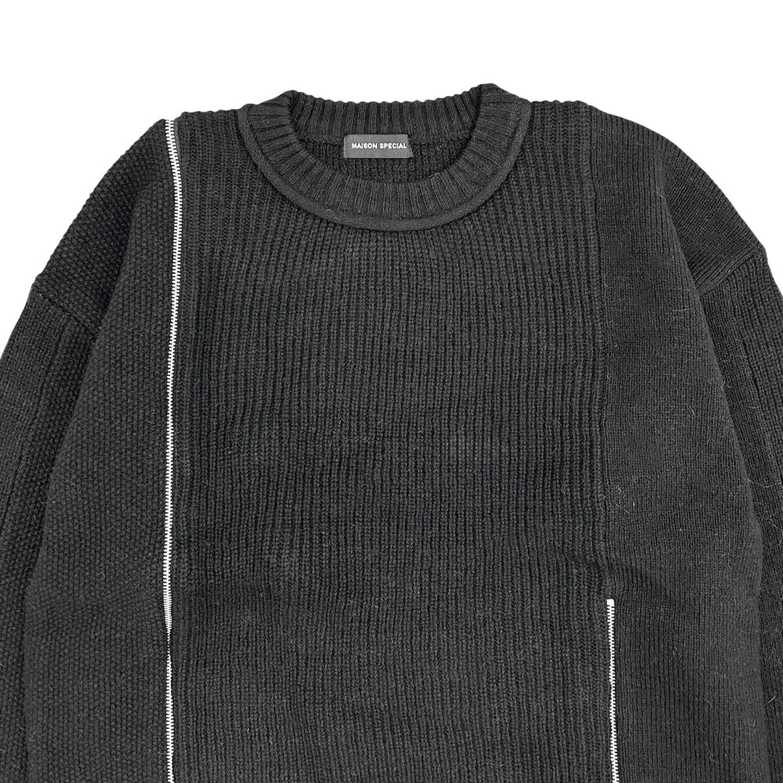 [MAISON SPECIAL]ロングファスナーニット/BLACK(21252365708)