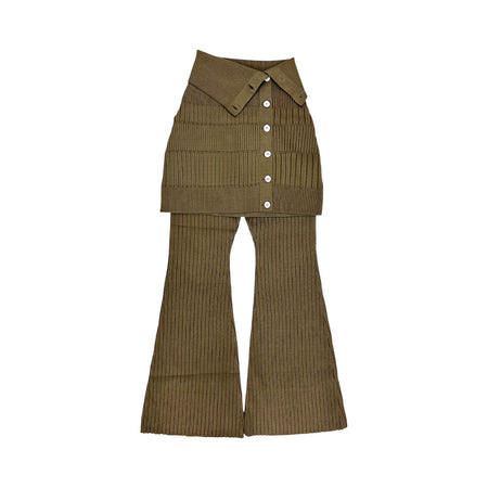 [MAISON SPECIAL]ニットスカートパンツセット/KHAKI(21252465314)
