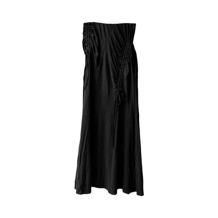 [MAISON SPECIAL]シャーリングカットマキシスカート/BLACK(21261515706)