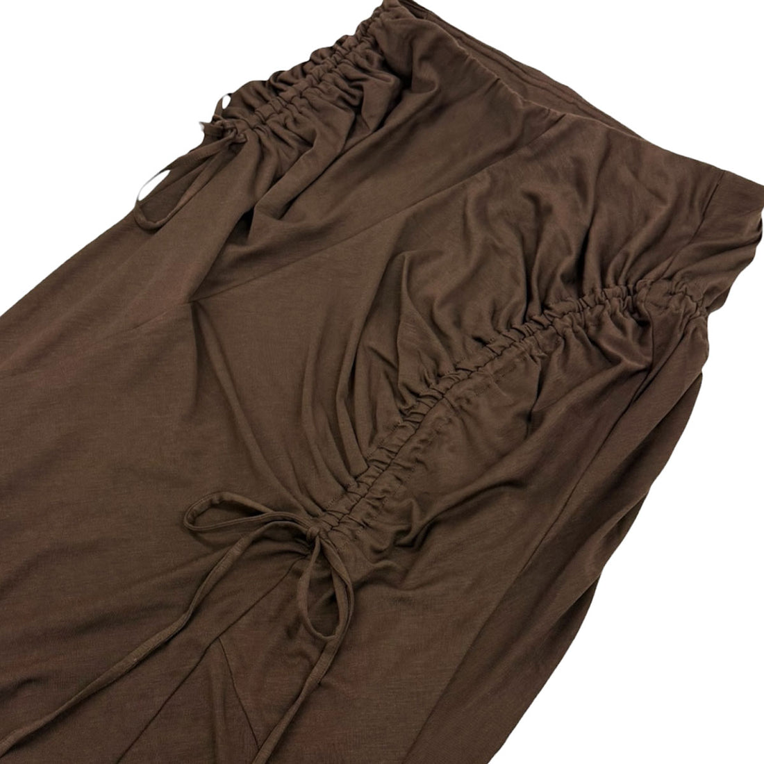[MAISON SPECIAL]シャーリングカットマキシスカート/BROWN(21261515706)