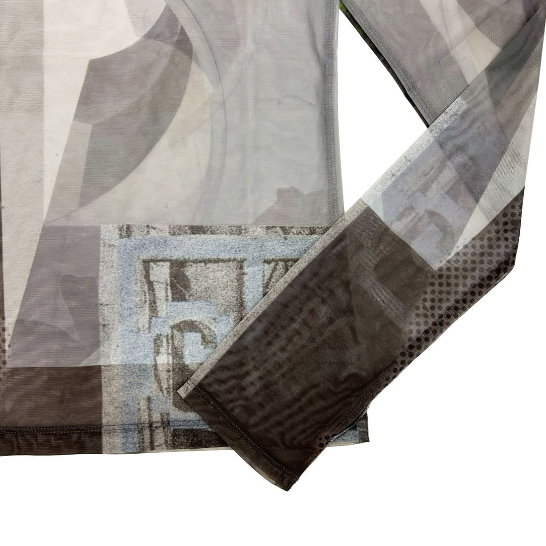 [MAISON SPECIAL]フォトコラージメッシュトップス/GRAY(21261415805)