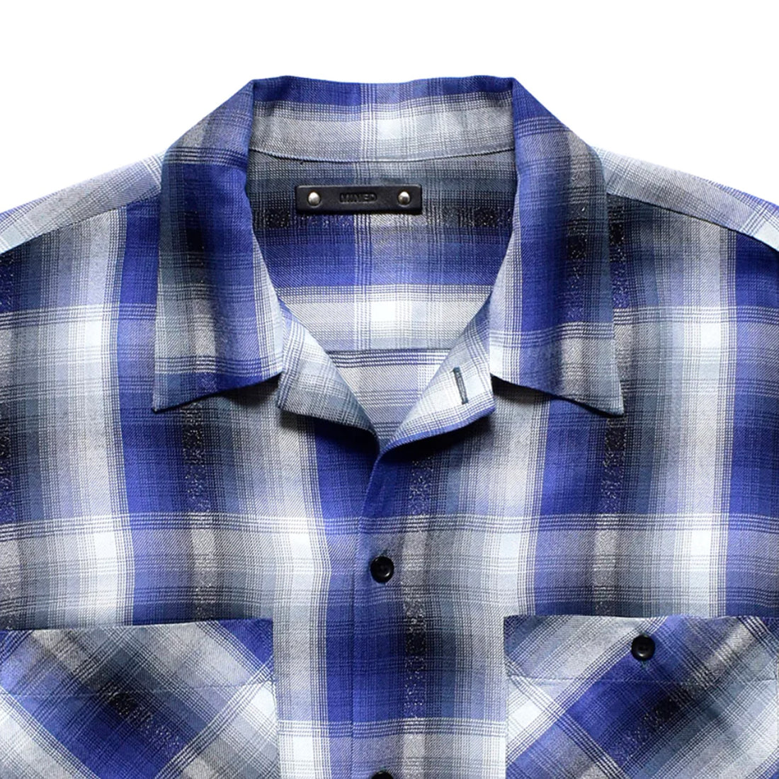 [MINEDENIM]Lame Ombre Check Loose Work SH/BPT(2308-5001)