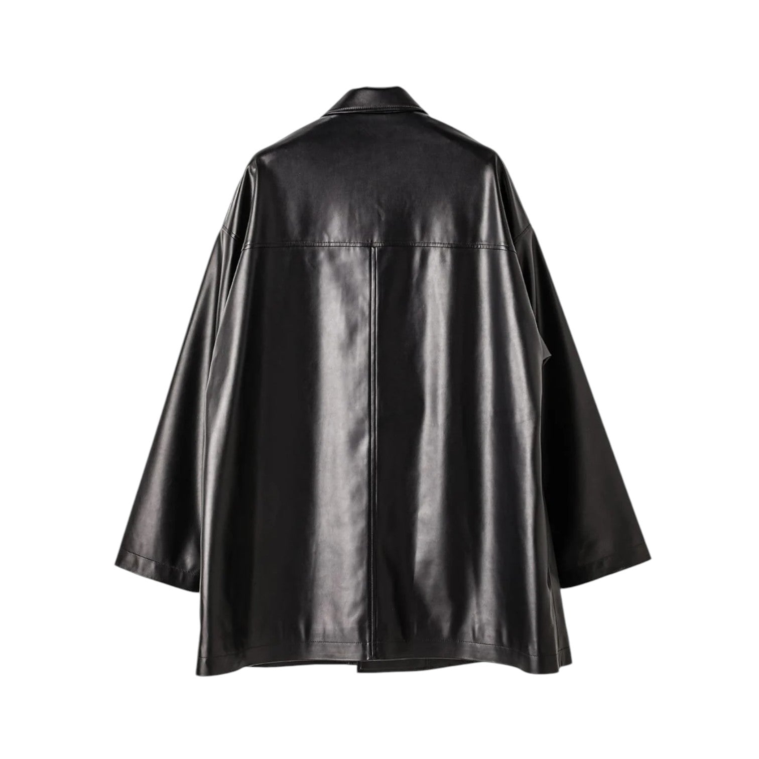 ソロイスト　faux leather sack coat. TAKAHIRO MIYASHITA TheSoloIst】faux leather sack coat./black(sj